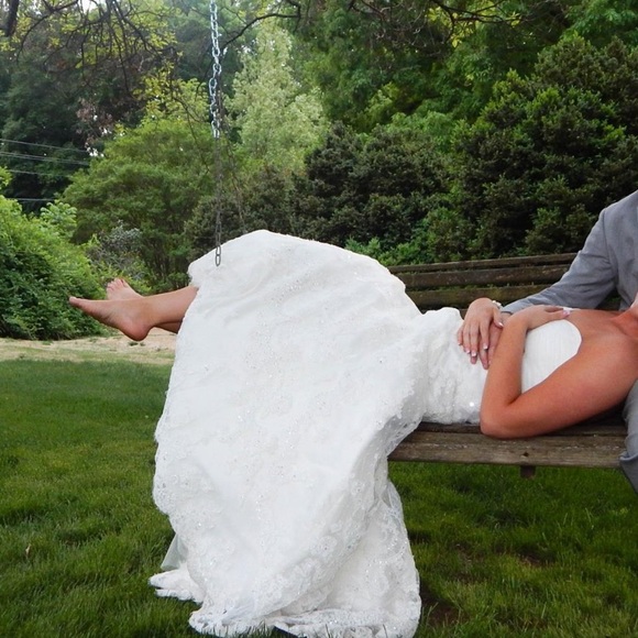 Casablanca Style 1914 Wedding Dress Color Ivy - Picture 4 of 12